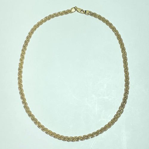 Collier Collier maille texturée en or jaune 18K 58 Facettes 250128