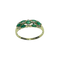 Bague 58 Bague en or jaune avec diamants 0,16 ct et pierres vertes 58 Facettes 250277