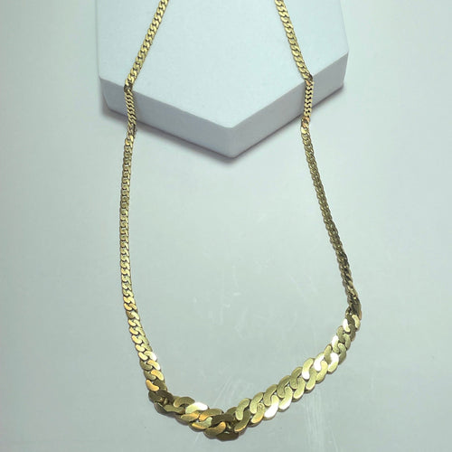 Collier Collier maille gourmette plate en or jaune 58 Facettes 250251