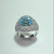 Bague Bague - Diamants et aigue-marine en or blanc 58 Facettes 250215