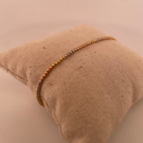 Bracelet Bracelet aux boules en or jaune 58 Facettes 250142