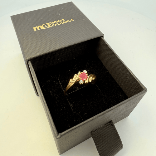 Bague Bague rubis et diamants en or jaune 18 carats 58 Facettes 250069