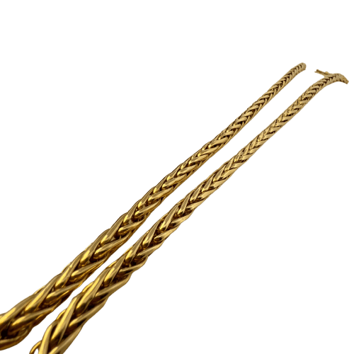 Collier Collier - Chaîne maille tressée en or jaune 58 Facettes 250082