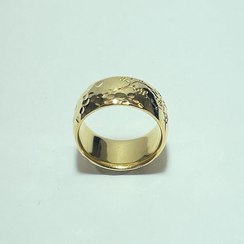 Bague Bague vintage gravée en or jaune 18 carats 58 Facettes 250107
