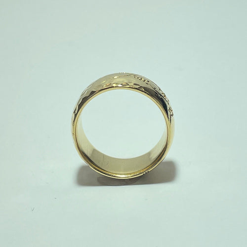 Bague Bague vintage gravée en or jaune 18 carats 58 Facettes 250107