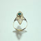 Bague 58 Bague en or jaune 18K avec gemme verte 58 Facettes 250342