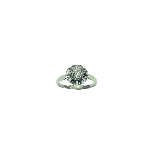 Bague en or blanc 18 carats avec diamant