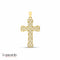 Pendentif Croix - Pendentif en or jaune 18 carats 58 Facettes NA00OG040CBSE