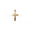 Pendentif Pendentif croix bicolore en or 18 carats 58 Facettes 47297944