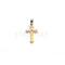 Pendentif Pendentif croix bicolore en or 18 carats et diamant 58 Facettes 47297883