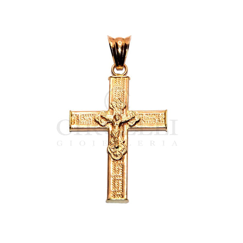 Pendentif Croix grecque - Pendentif en or jaune 18 carats 58 Facettes 4721013