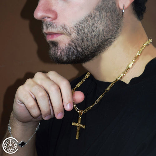 Pendentif Croix grecque - Pendentif en or jaune 18 carats 58 Facettes 4721013