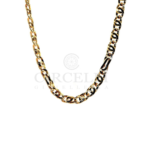 Collier chaîne bicolore en or 18 carats
