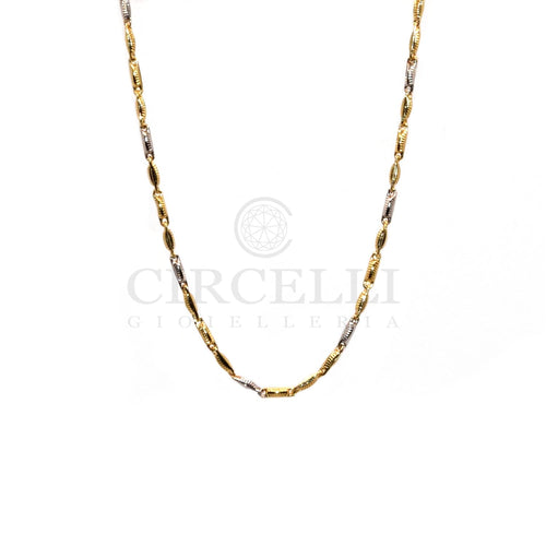 Collier Collier tubulaire en or bicolore 18 carats 58 Facettes HF00GB16D0ACE