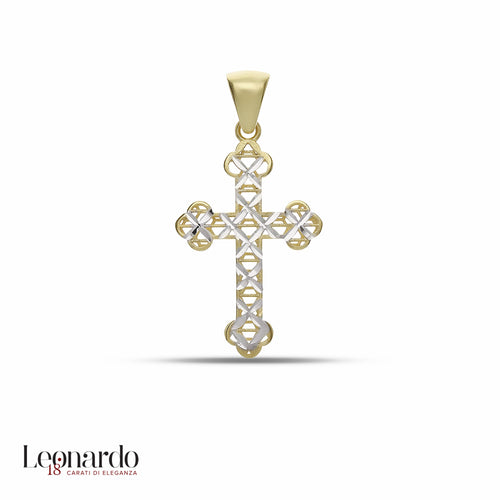 Pendentif Pendentif croix en or 18 carats bicolore 58 Facettes NA00GB100ABFH