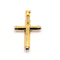 Pendentif Pendentif croix bicolore avec Christ en or 18 carats 58 Facettes 93483087