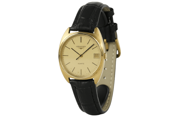 Longines C Shape - Montre quartz plaqué or