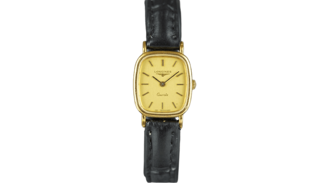 Longines Tonneau - Montre quartz plaqué or
