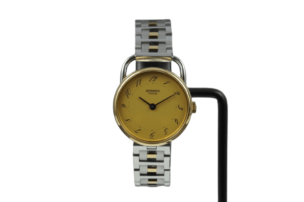Hermès Arceau - Montre en or jaune et acier