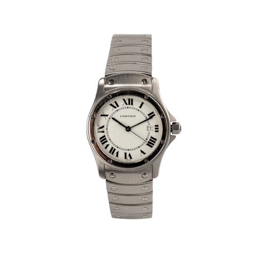 Cartier Santos Ronde - Montre unisexe en acier