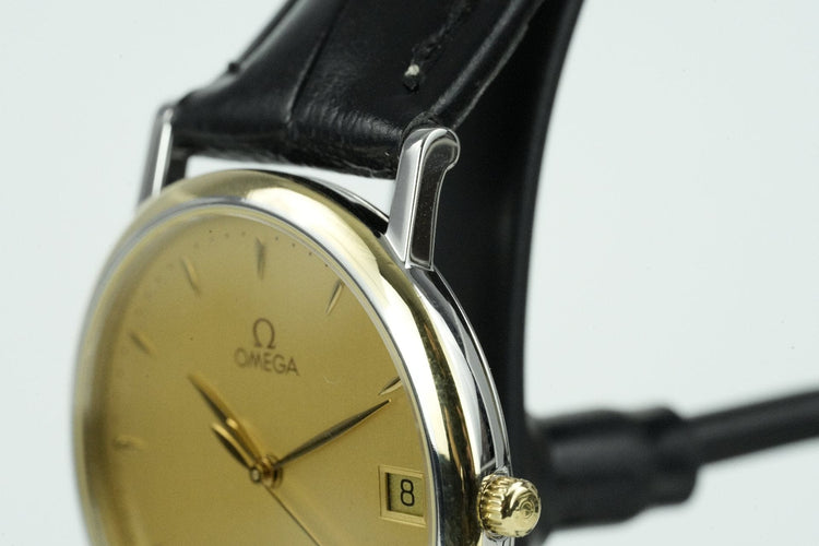 Omega De Ville 196.2432 - Montre en acier et plaqué or 58 Facettes TOT-01529