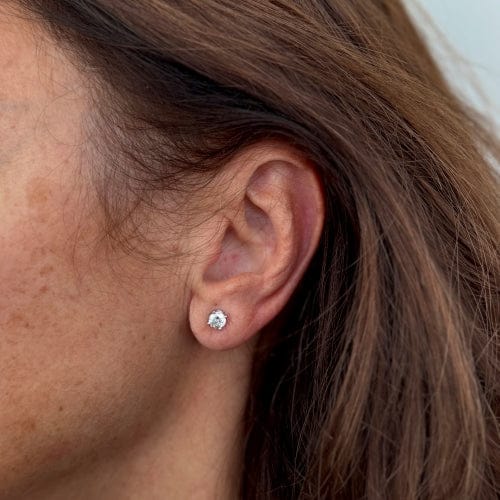 Boucles d'oreilles Boucles d’oreilles puces - Diamants 0,84 ct en or blanc 18 kt 58 Facettes 71