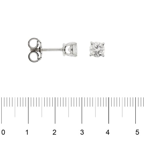 Boucles d'oreilles Boucles d’oreilles puces - Diamants 0,84 ct en or blanc 18 kt 58 Facettes 71