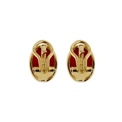 Boucles d'oreilles Boucles d’oreilles puces - Corail en or jaune 18 kt 58 Facettes 37575O