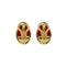 Boucles d'oreilles Boucles d’oreilles puces - Corail en or jaune 18 kt 58 Facettes 37575O