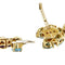 Bracelet Pasquale Bruni - Bracelet fleurs en or jaune 18 ct avec pierres colorées 58 Facettes 38664
