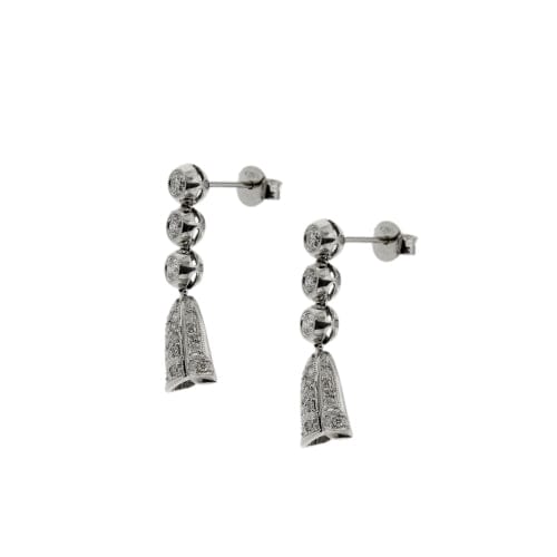 Boucles d'oreilles Boucles d’oreilles pendantes - Diamants en or blanc 18 ct 58 Facettes 40631