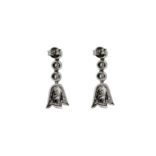 Boucles d'oreilles Boucles d’oreilles pendantes - Diamants en or blanc 18 ct 58 Facettes 40631