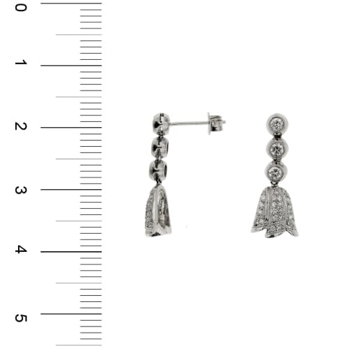 Boucles d'oreilles Boucles d’oreilles pendantes - Diamants en or blanc 18 ct 58 Facettes 40631