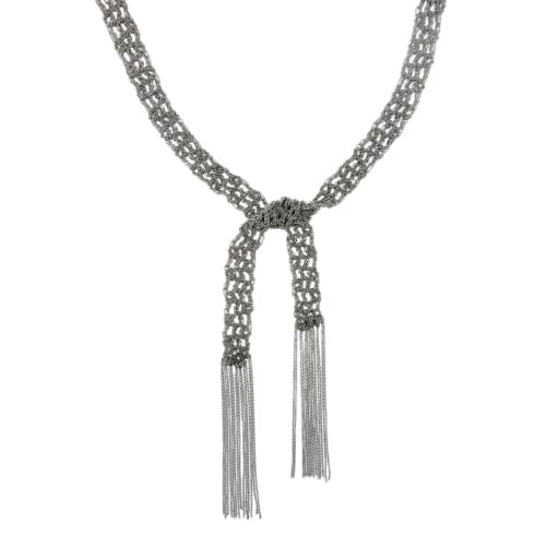 Collier Collier cravate en or blanc 18 ct à franges 58 Facettes 33993