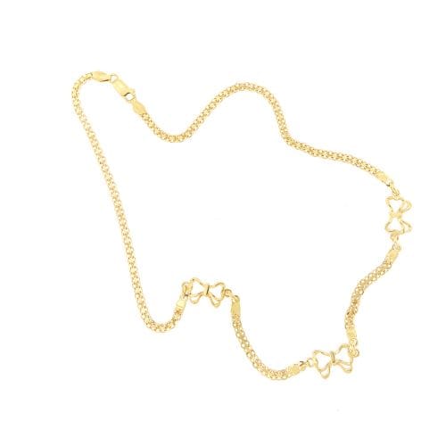 Collier Collier - chaîne maille plate avec 3 nœuds en or jaune 18 ct 58 Facettes 22063