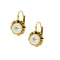 Boucles d'oreilles Boucles d’oreilles fleur à dormeuses en or jaune 18 ct avec perles 58 Facettes 38383