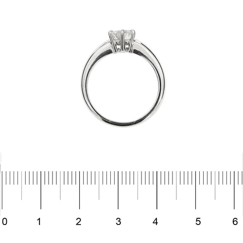 Bague 54 Bague solitaire - diamant 0,90 ct en or blanc 18 kt 58 Facettes 4114