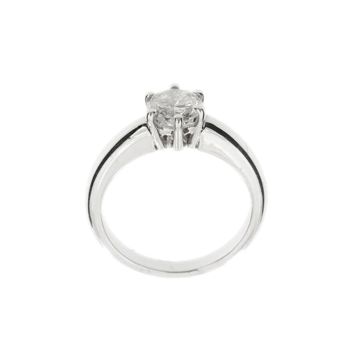 Bague 54 Bague solitaire - diamant 0,90 ct en or blanc 18 kt 58 Facettes 4114