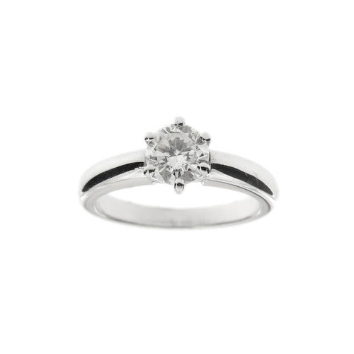 Bague 54 Bague solitaire - diamant 0,90 ct en or blanc 18 kt 58 Facettes 4114