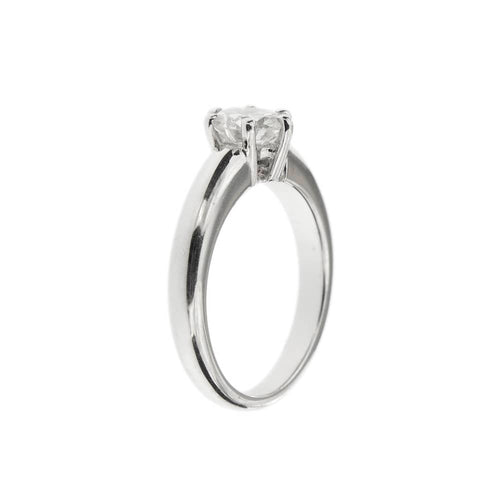 Bague 54 Bague solitaire - diamant 0,90 ct en or blanc 18 kt 58 Facettes 4114