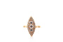 Bague 55.5 Bague en or jaune 18k pavée de 19 diamants 58 Facettes 27893
