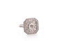Bague 54 Bague en platine avec diamant 0,89 ct et diamants 58 Facettes 27860-27579
