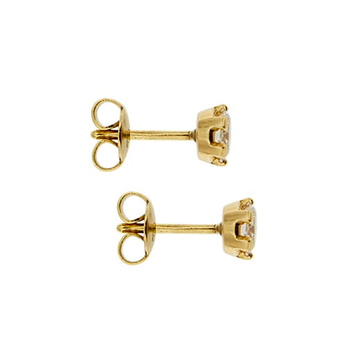 Boucles d'oreilles Boucles d’oreilles puces - Points de lumière en or jaune 18 ct et diamants 0,76 ct 58 Facettes 19444