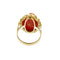 Bague Bague camée ovale floral en or jaune 18 ct avec corail 58 Facettes 39794