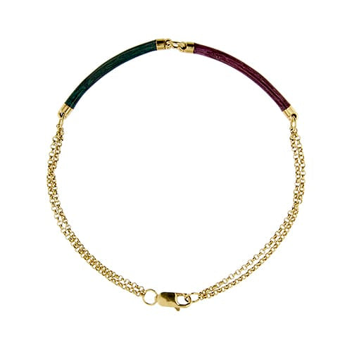Bracelet Bracelet à segments émaillés en or jaune 18 ct 58 Facettes 39832
