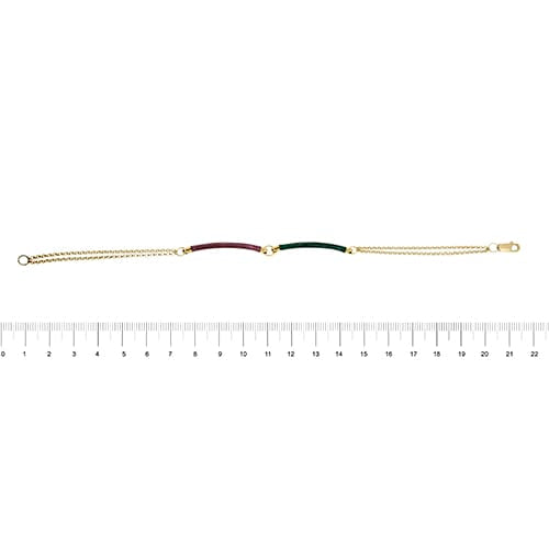 Bracelet Bracelet à segments émaillés en or jaune 18 ct 58 Facettes 39832
