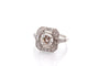 Bague 53 Bague en platine avec diamant 1,13 ct et diamants 0,50 ct 58 Facettes 27844-27415