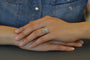 Bague 53 Bague en platine avec diamant 1,13 ct et diamants 0,50 ct 58 Facettes 27844-27415