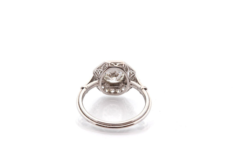 Bague 53 Bague Art déco en platine et diamants 58 Facettes 27839-27337