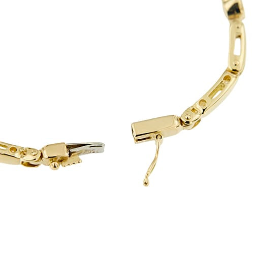 Bracelet Bracelet à segments en or jaune 18 ct avec saphirs et diamants 58 Facettes 35277